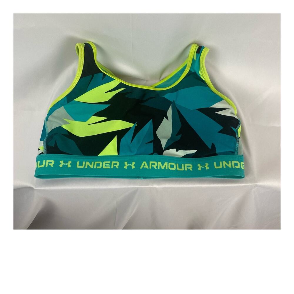 Green Camo Sport Bra, Vibrant, by Under Armour Size: 1X